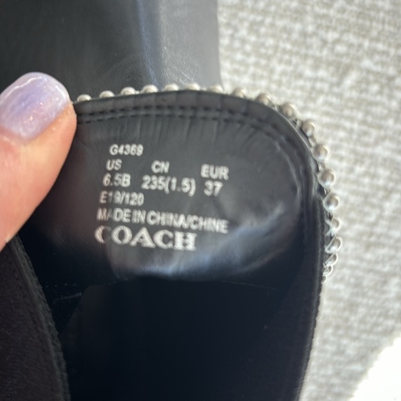 Coach Black Ankle Boots Size 6.5 - Picture 6 of 7